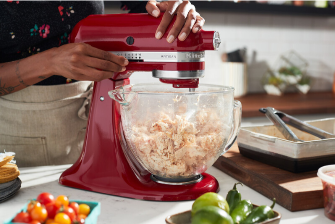 KitchenAid 4,8 L 5KSM185 Artisan Küchenmaschine Breadlover Messerschmidt Getreidemühlenvorsatz, Brotbackschüssel
